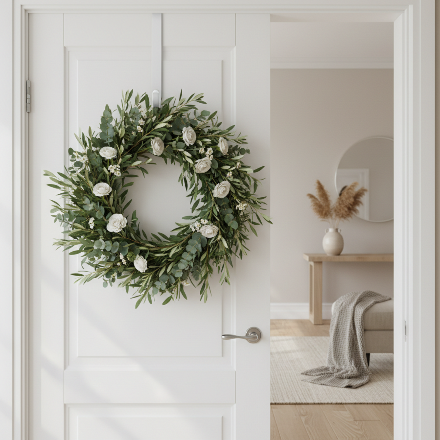 White Hanger on Indoor Door