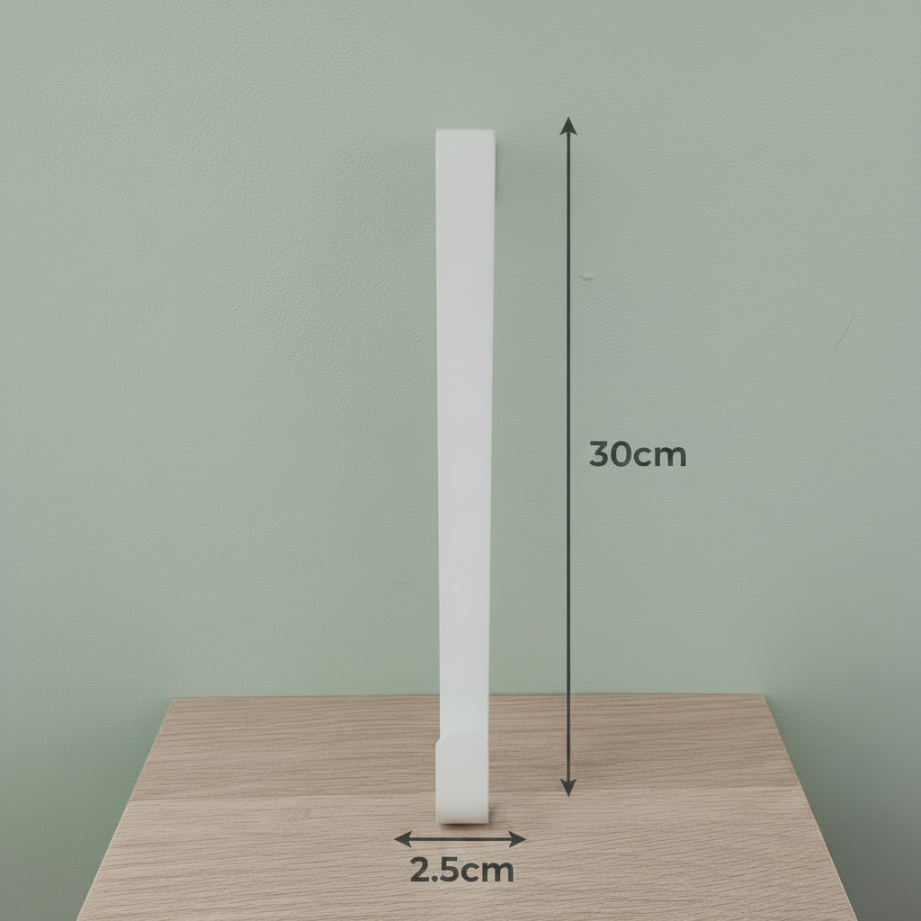 White Wreath Hanger Dimensions Overlay